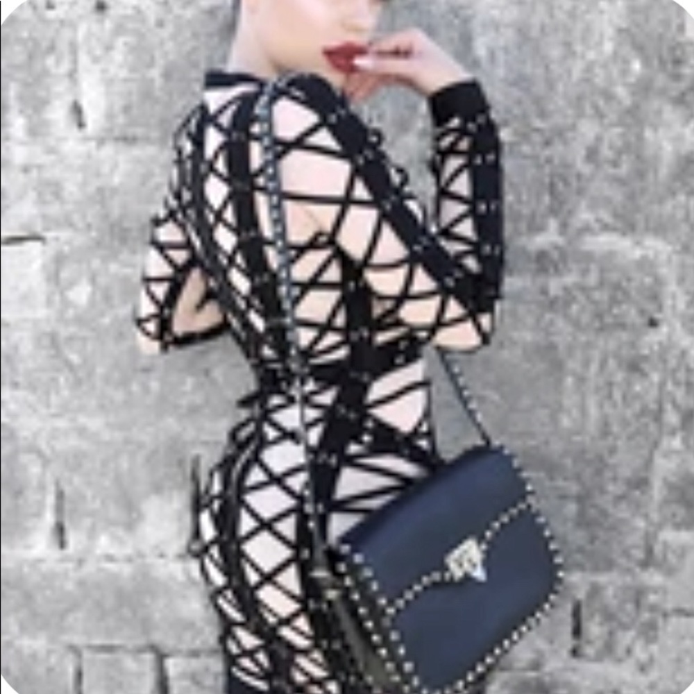 Brand new w tags Fashion Miami Styles Strapped Bandage dress size is US Medium.